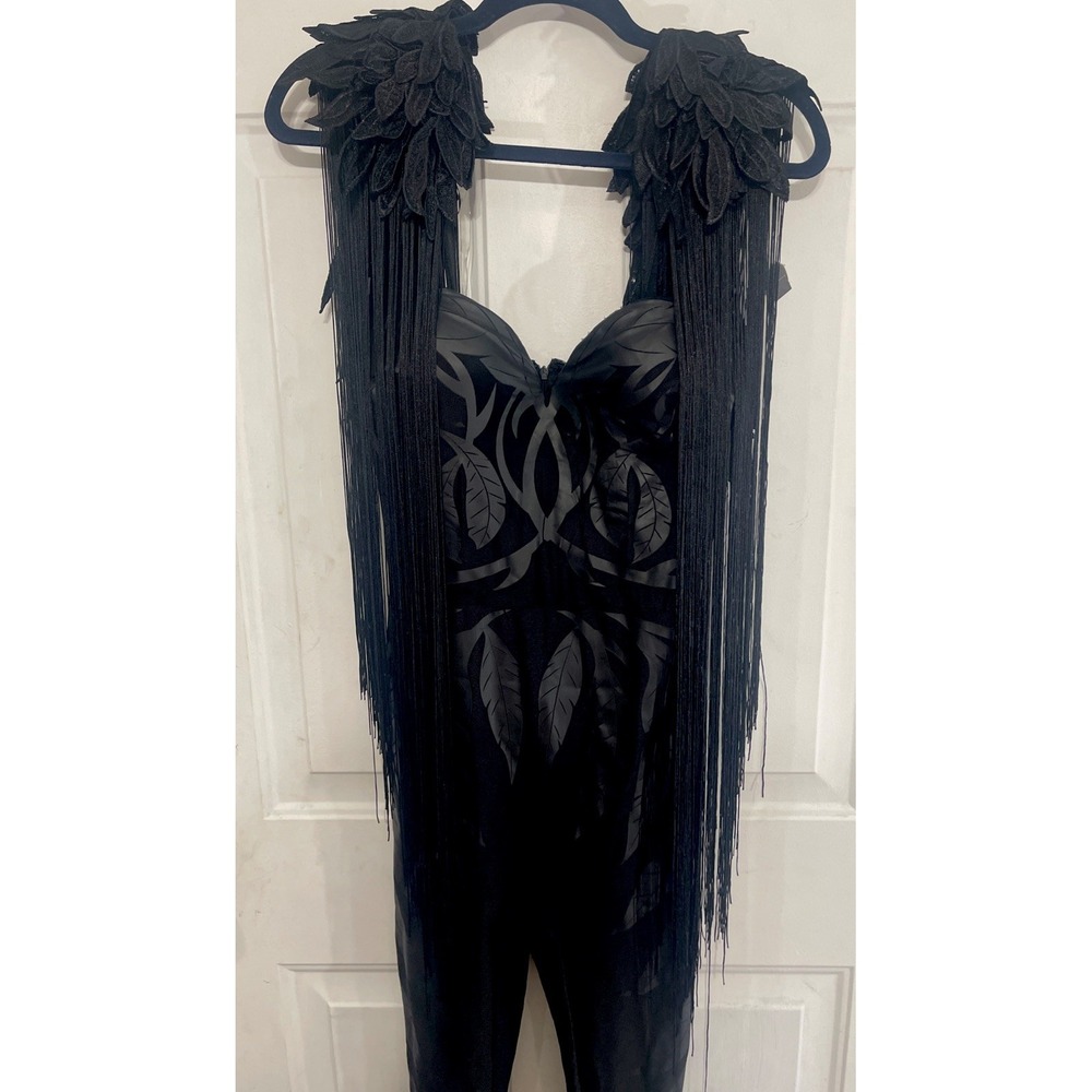 Dark Angel Halloween Costume S/M Women's One Piece W/ Fringe